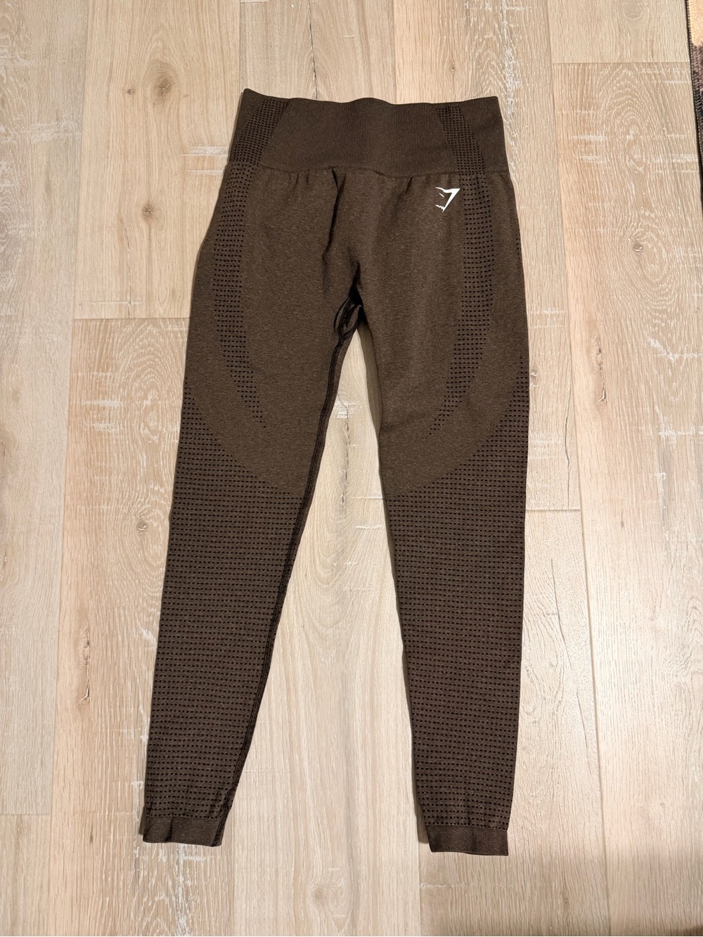 Gymshark Seamless High-Waist Womens workout Leggings - Marl Brown